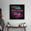 «Neon Hello Mollie B.», reproduction d'art sur toile tendue-2045182512-2045182510