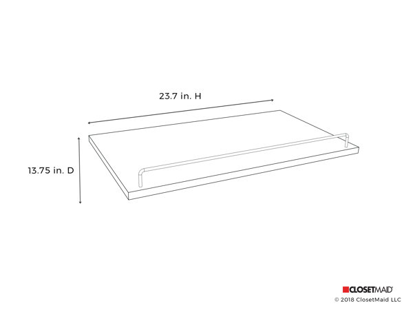 ClosetMaid - SuiteSymphony 25 W Angled Shoe Shelves, Pure White