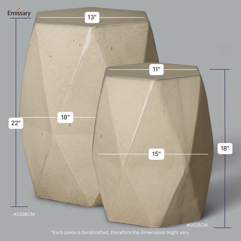 Ibtihal Garden Stool, Cream