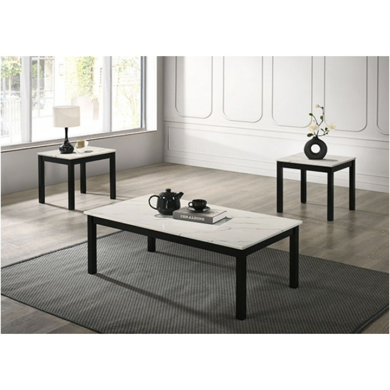 Ensemble de tables basses 3 pièces, Blanc
