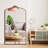 Vintage Ornate Arched Floor Mirror With Metal Frame, Ideal For Home Decoration And Versatile Use.
