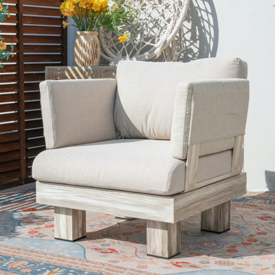 Fauteuil d'extérieur rembourré Shenia
