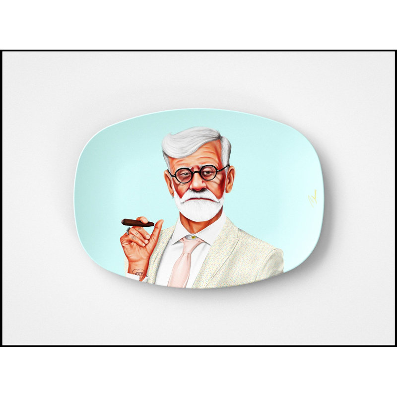 Plat de service 10 pi x 14 po Sigmund Freud, cadeau de psychologie unique au design moderne et polyvalent