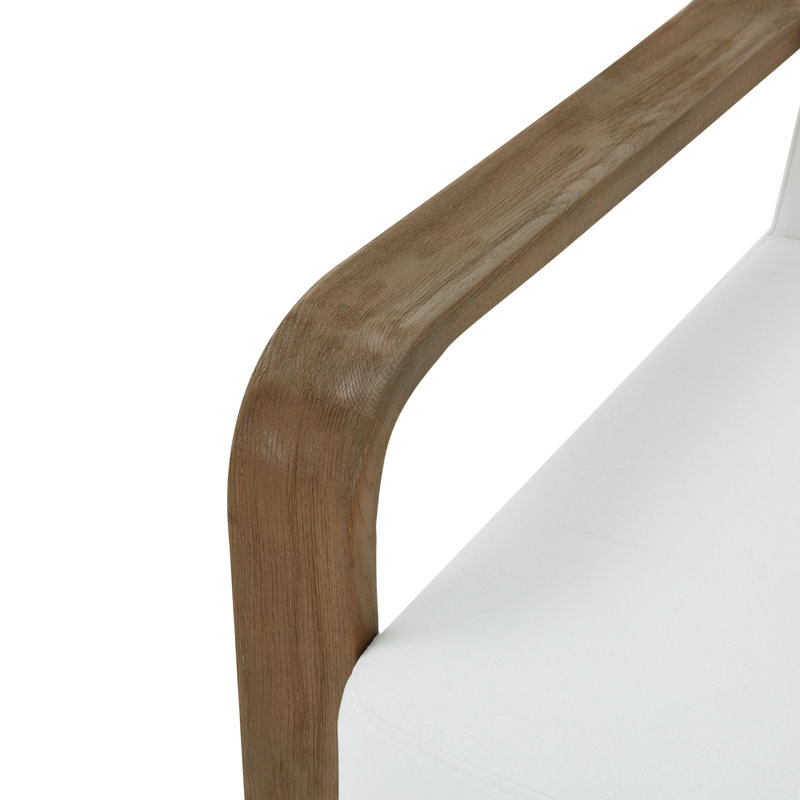 Chaise d'appoint Moni, Velours blanc