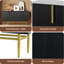 Buffet moderne à 4 portes avec poignée en métal doré pour salle à manger, salon, chambre à coucher et couloir-1305046956
