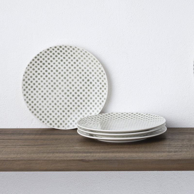 Assiettes à apéritif Noritake Hammock Coupe - pois, 6 1/2 po, Vert