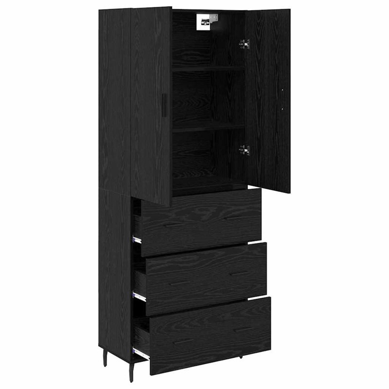 69.5cm Sideboard, Black Oak