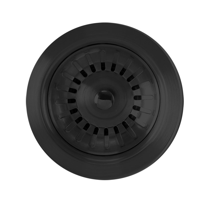 Crépine à panier 3-1 / 2 "pour évier de cuisine Whitehaus, Noir mat