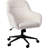Martha Stewart Rayna Upholstered Swivel Home Office Chair with Flared Arms