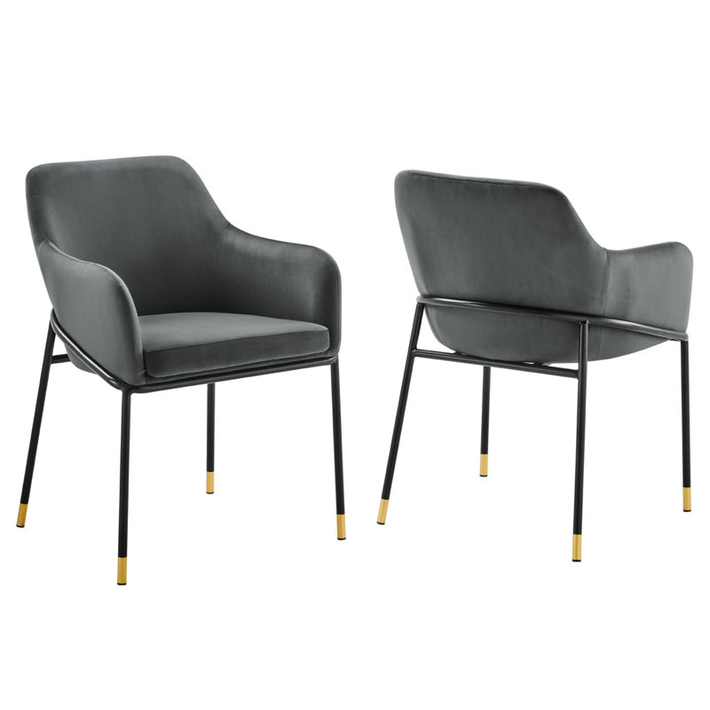 Fauteuil de salle à manger Modway, Gris anthracite