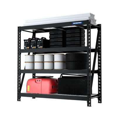 68" W Steel Height -Adjustable Shelving Unit