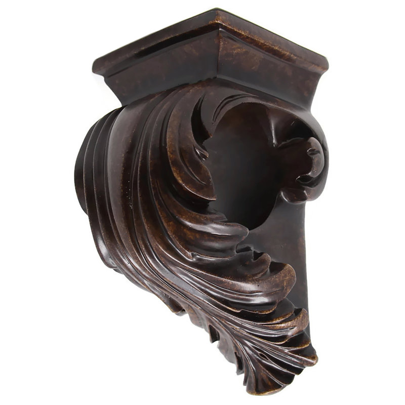 Brilon Polyresin Mounting Bracket, Mahogany