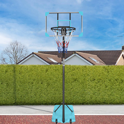 Adjustable Height 26'' W Steel Portable Full-Size Basketball Hoop