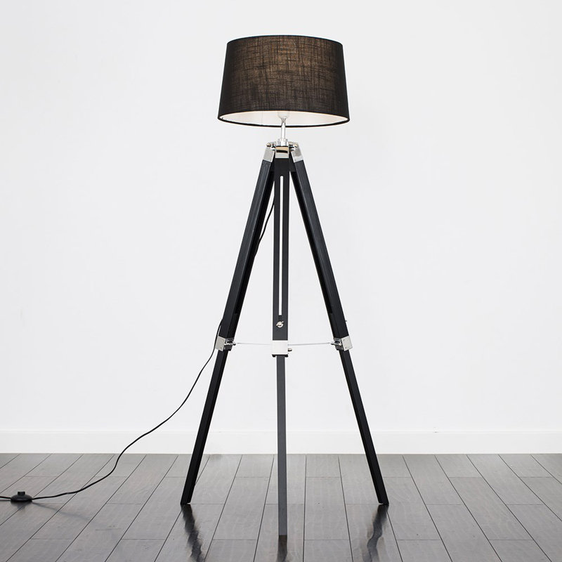 Bella Vista 152cm Tripod Floor Lamp, Black, LED bulb