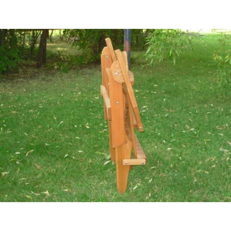 Cedar Folding Adirondack with Ottoman, Amish-made, Light Brown