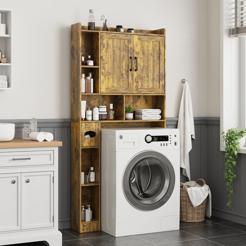 Armoire de rangement au-dessus de la toilette, Brun