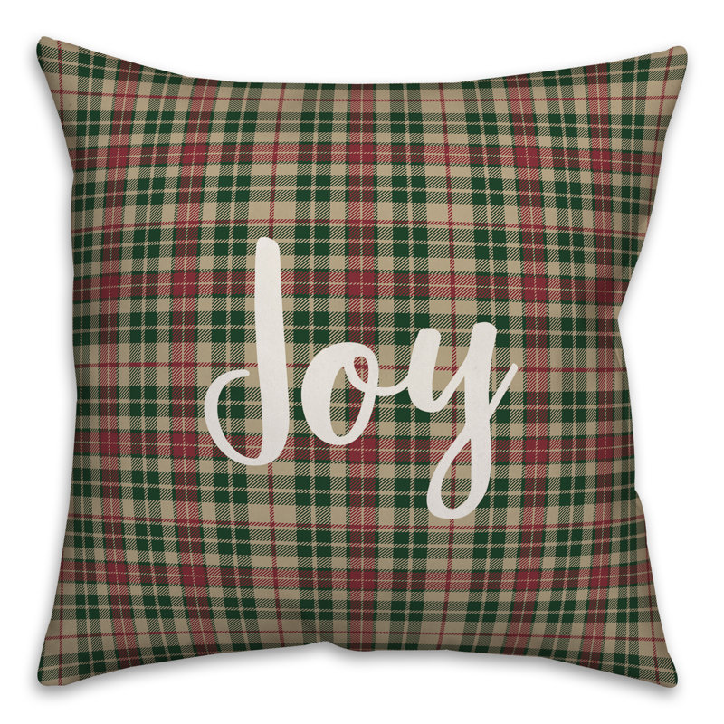 Plaid Reversible Throw Pillow, Pillow Cover