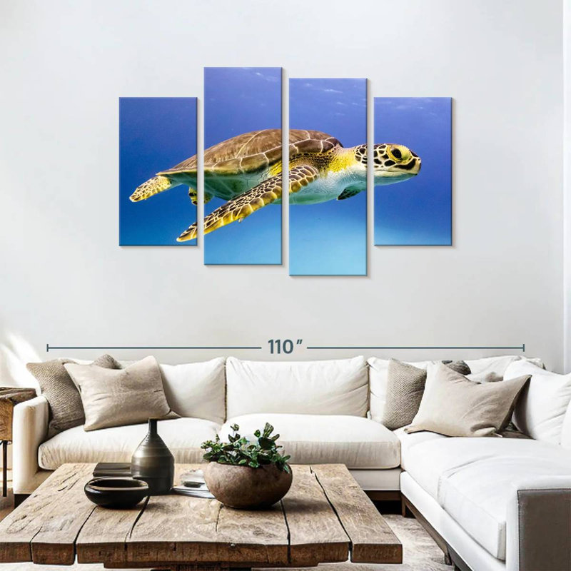 Brampt Young Hawksbill Turtle, 48" H x 75" W