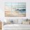 Golden and Blue Beach Tranquility I - ensemble d'art mural sur toile plage