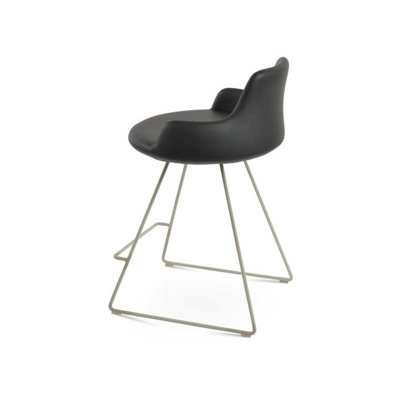 Dervish Wire Counter & Bar Stool, Red, Bone, Counter Stool (24.5" Seat Height)