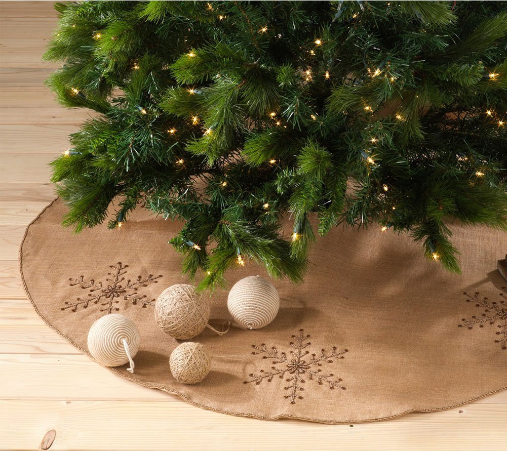 Burlap Tree Skirt, 72" W
