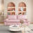 Multifunctional Velvet Sofas, Modern Convertible Sleeper, Space-saving Pink Design