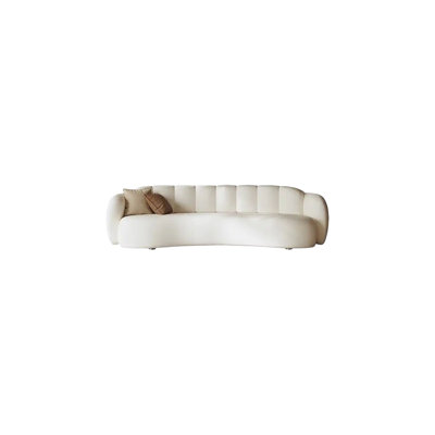 Cream style round curved sofa