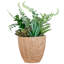 Arrangement de plantes grasses artificielles mixtes en pot 12 po brun et vert