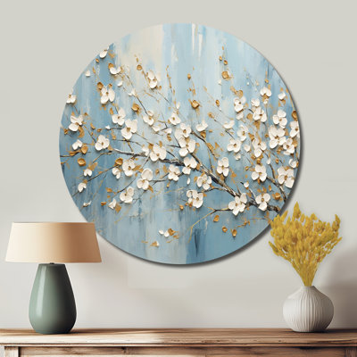 Glenville - Floral Round Metal Wall Art