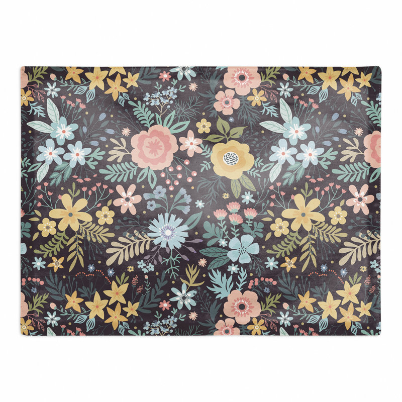 Polyester Floral Rectangle Placemat