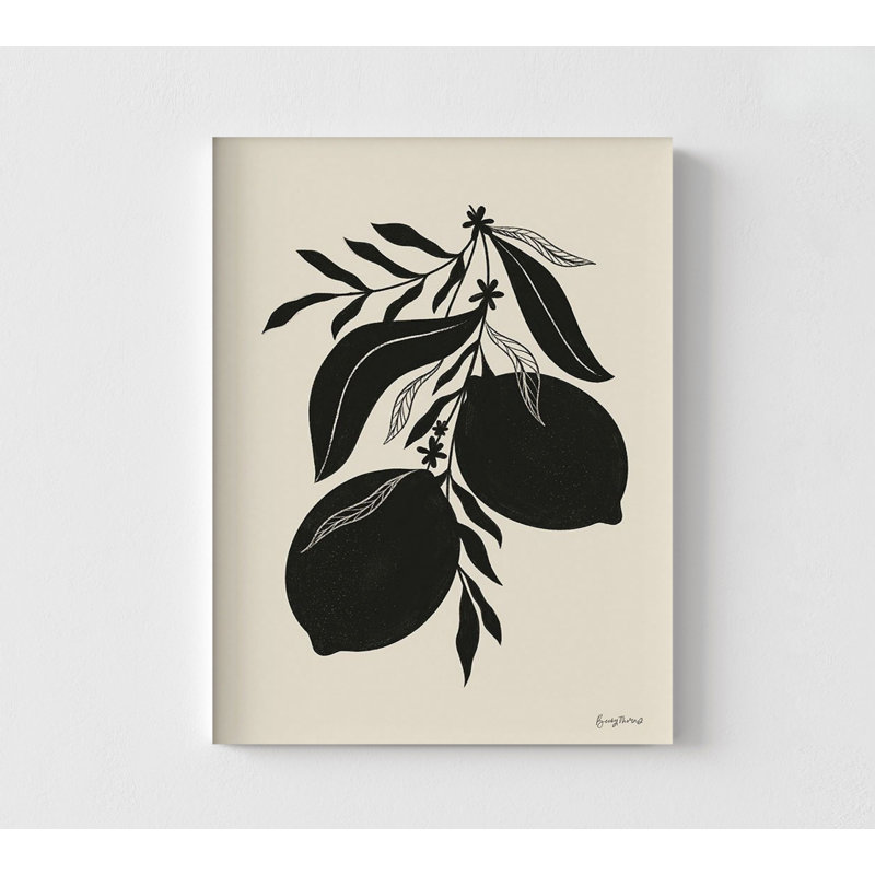 «Lemon Silhouette II» par Becky Thorns, impression d'affiche agrume, art mural de cuisine citron, décoration de salle à manger de fruits minimaliste, idée de cadeau pour les gourmets