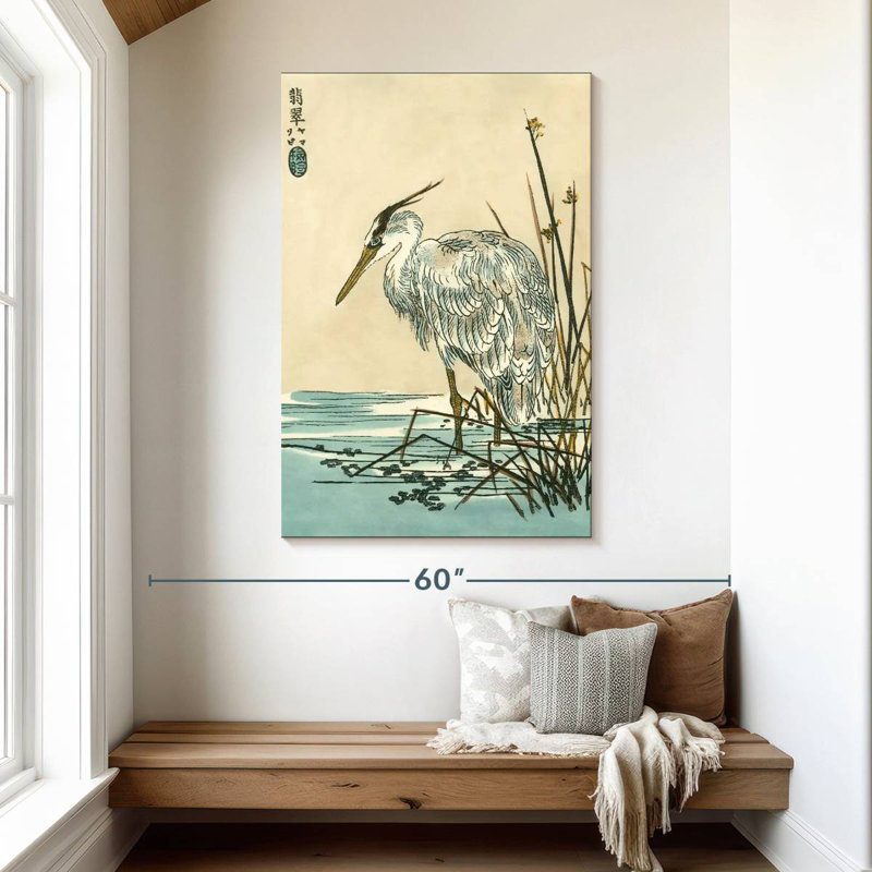 Brampt Oriental Crane I, 48" H x 32" W
