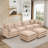 Comfortable Modular Sectionals, Chenille U-shaped Sofa With Movable Ottoman For Home