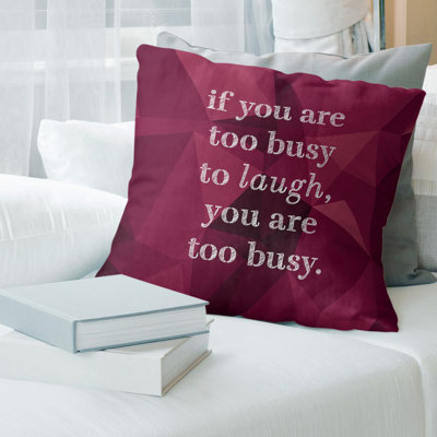 Coussin artificiel «Make Time for Laughter»