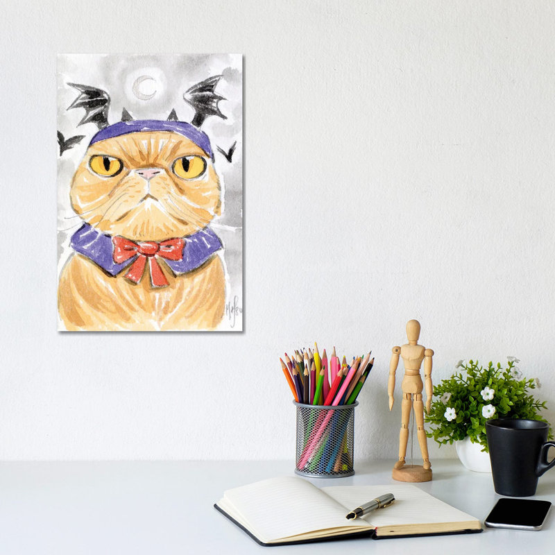 Cat - Dracula by Martin Hsu - Painting on Canvas, 66.04 cm H x 45.72 cm W x 3.175 cm D, Wrapped Canvas
