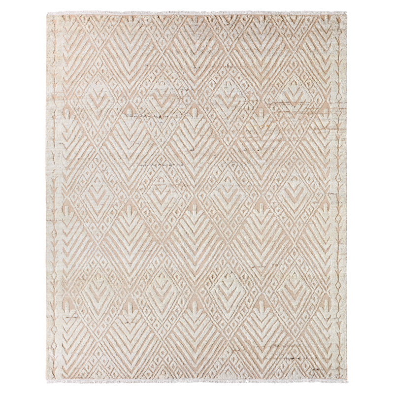 Jaipur Living Palmeraie Handknotted Geometric Brown Area Rug (9'X12' Rectangle), Rectangle 6' x 9'