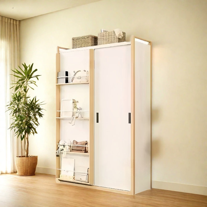 Garde-robe simple de couleur unie, Blanc, H 79 po x l 32 po x P 24 po