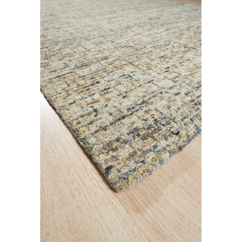 Hand Tufted Wool Area Rug, Blue