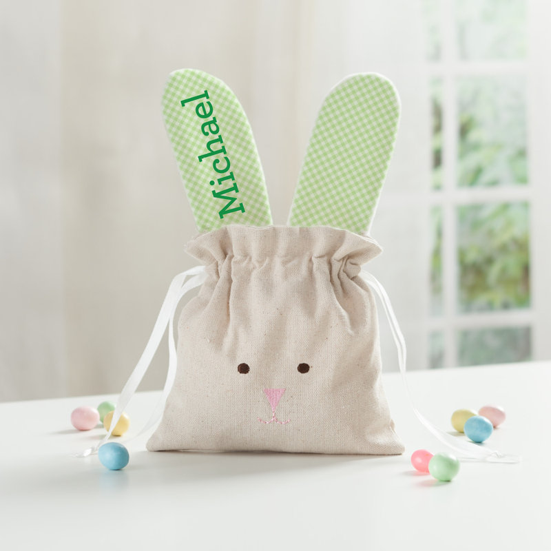 Sac en lin personnalisé, Vert