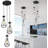 Adjustable Teardrop Pendant Chandelier (Bulbs Included)