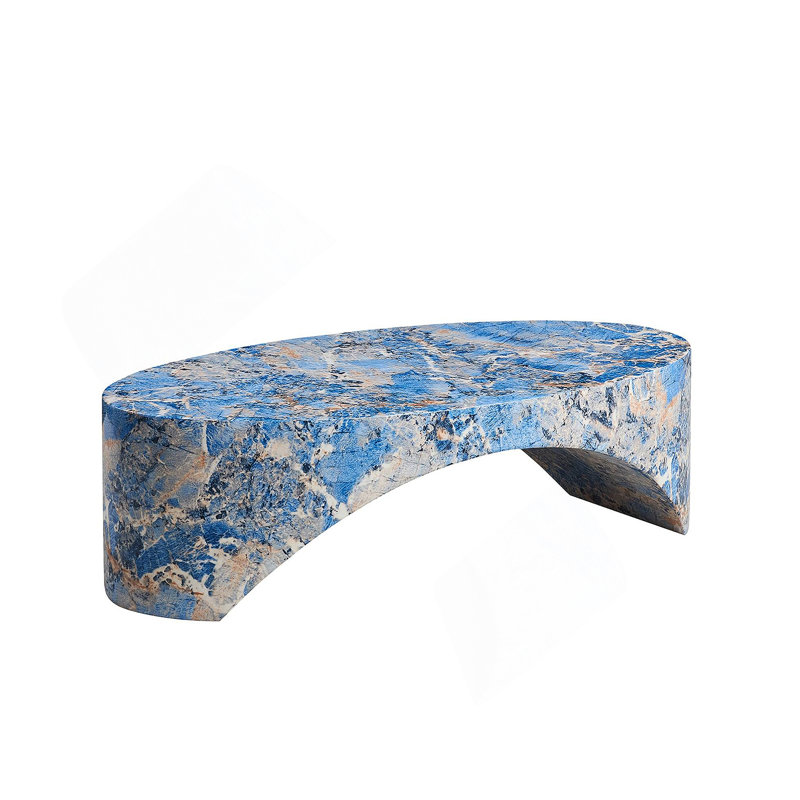 Table d'appoint The Oval, Bleu