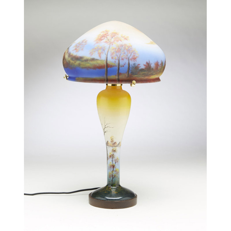Lampe de table verte / jaune 19 po Espino