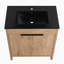 Armoire de salle de bain autoportante 30 po avec lavabo et 2 portes d'armoire à fermeture en douceur ((KD-PACKING), LPB02430IMO-BL9075BK