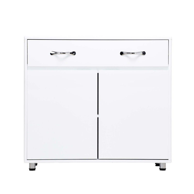 Sideboard,Buffet table,Dining cabinet,Office credenza with sides foam protect inside, White