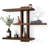Variable Floating Shelves Wood Set Of 3, Cube Wall Mounted Shelves 28.35" Max, Wall Shelves For Living Room Bathroom Bedroom Farmhouse - Light Walnut Color - 28.35" X 23" X 4.3" Max-495269675