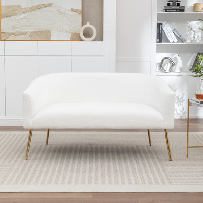 Jameila  Upholstered Faux Fur Loveseat