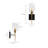 1-Light Swing Arm Wall Sconce Bath Vanity Light 14.6 in Height