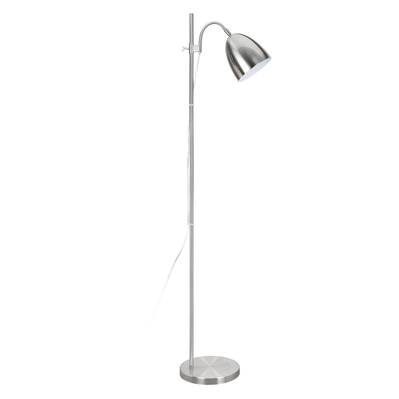 #42002-01-1,Floor Lamp Shade,61-7/8"H,E26 Socket,Bulb Not Included, Polished, Satin Nickel