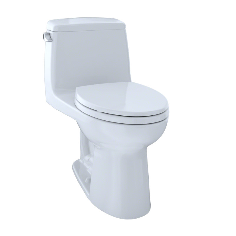 Toilette allongée une pièce 1,6 GPF conforme à l'ADA TOTO® UltraMax®, blanc coton, Coton, Côté gauche