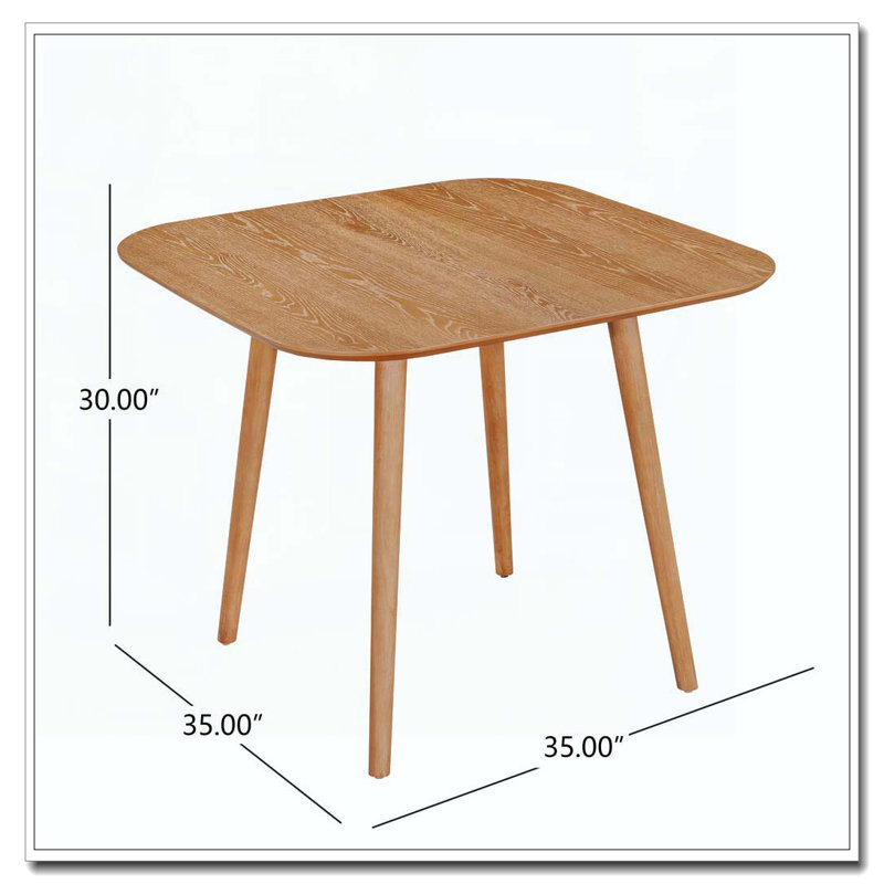 Wood Square Dining Table, Natural
